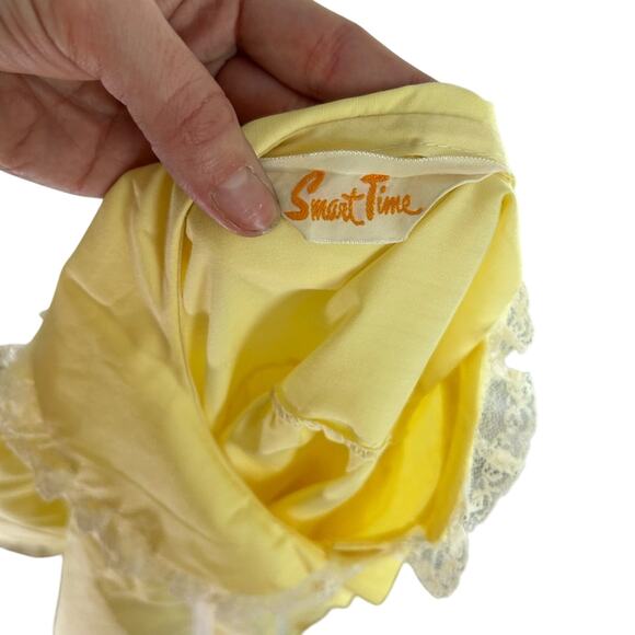 Smart Time Yellow- Day Dress POCKETS retro Vintage nightgown  casual lace collar - Picture 2 of 7